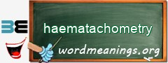 WordMeaning blackboard for haematachometry